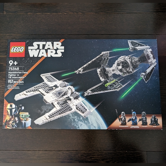 LEGO 75348 Star Wars Mandalorian Fang Fighter vs. TIE Interceptor, NEW SEALED! - Picture 2 of 7